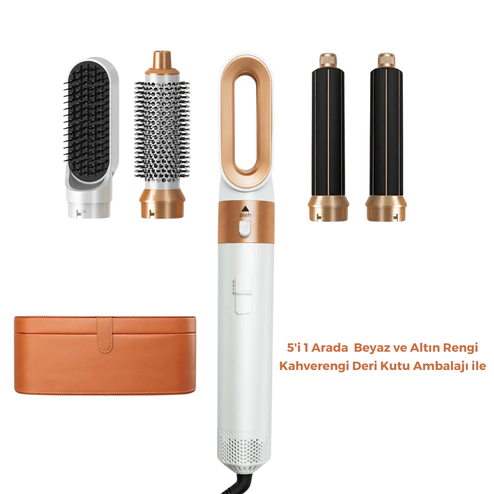 5-in-1 Professional Hair Styling Tool – Dryer, Curler & Straightener