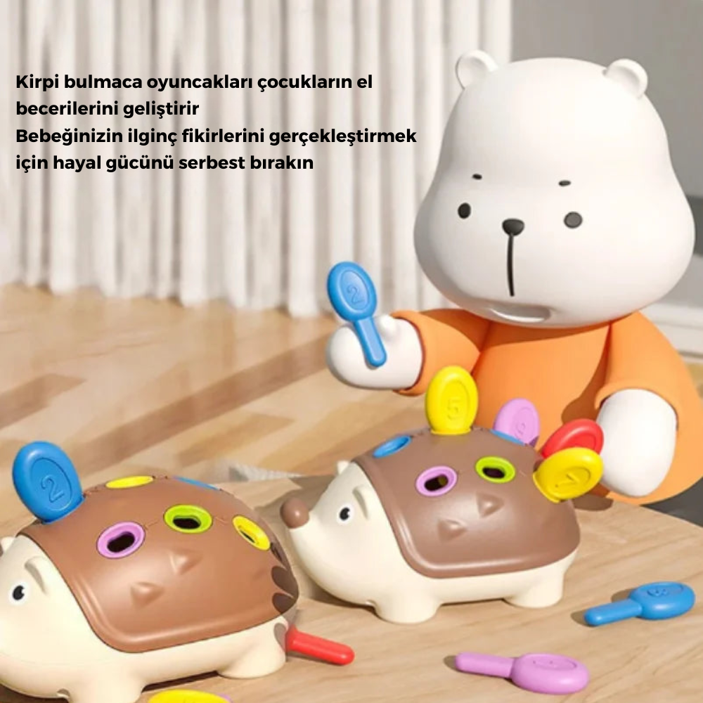 Montessori Hedgehog Baby Toy – Fine Motor & Sensory Development