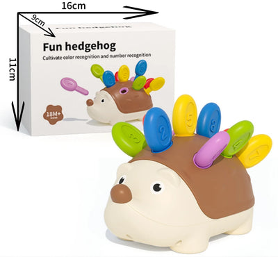 Montessori Hedgehog Baby Toy – Fine Motor & Sensory Development